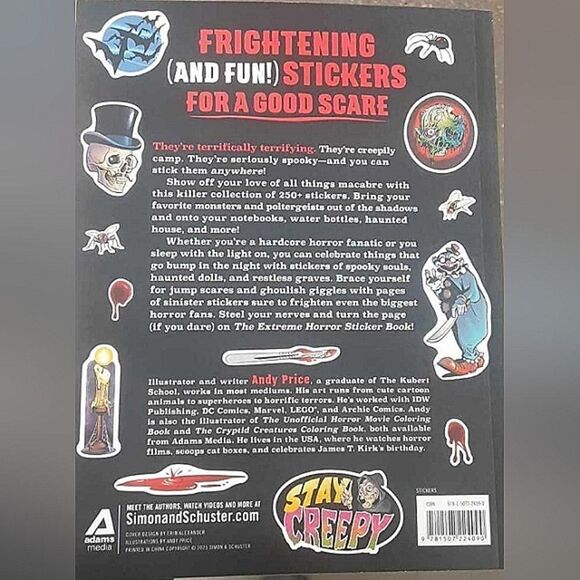 Extreme Horror Sticker Book New - Picture 2 of 2